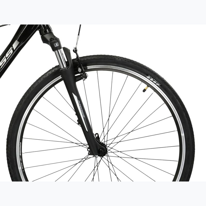 Férfi városi kerékpár KROSS Move 1.0 black/silver/gloss 6