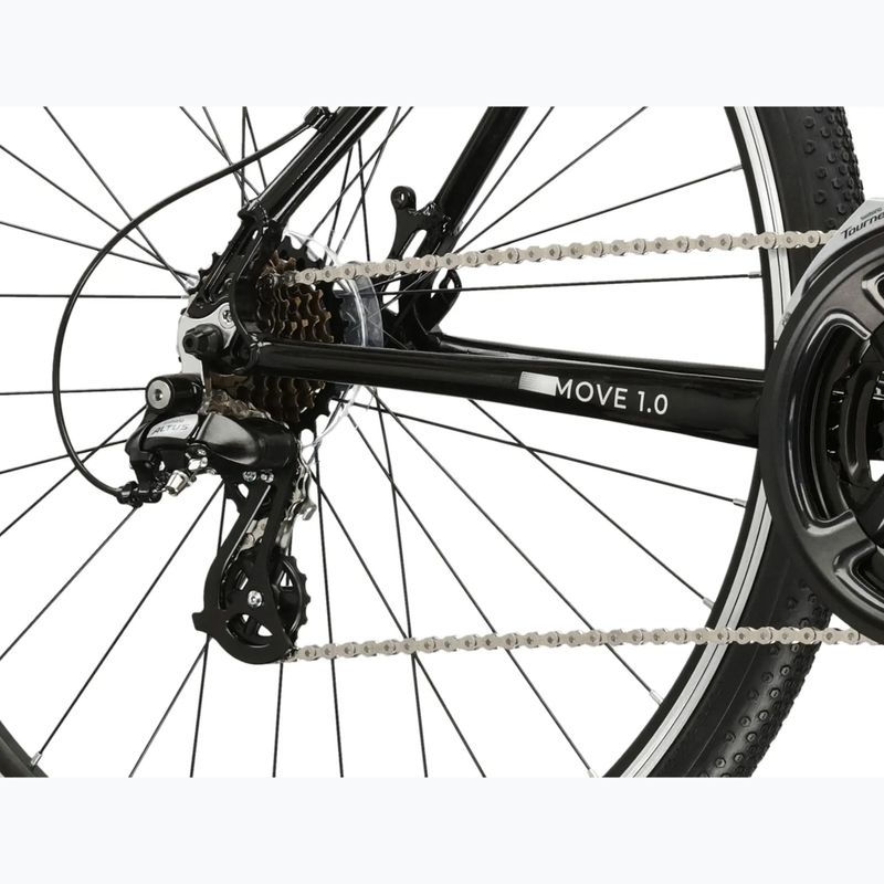 Férfi városi kerékpár KROSS Move 1.0 black/silver/gloss 7