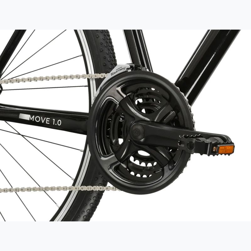 Férfi városi kerékpár KROSS Move 1.0 black/silver/gloss 8