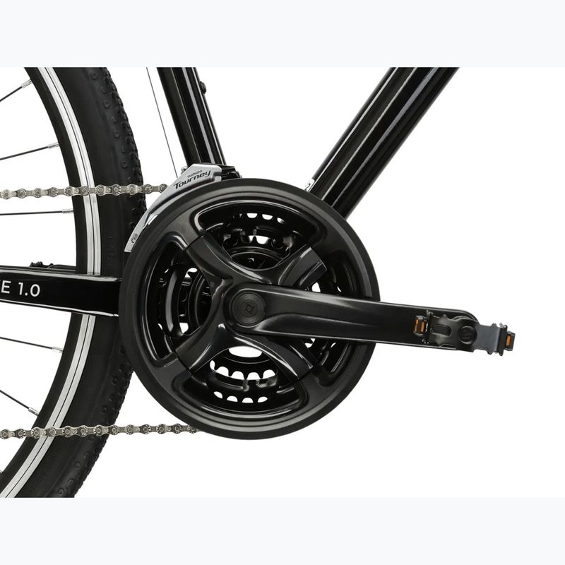 Férfi városi kerékpár KROSS Move 1.0 black/silver/gloss 9