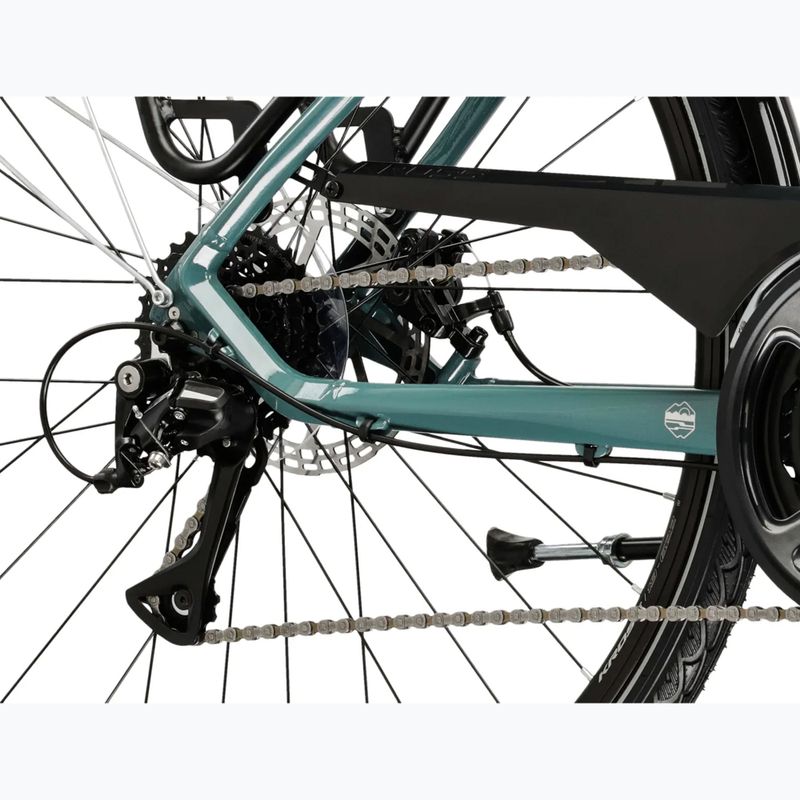 Férfi trekking kerékpár KROSS Trans 3.0 green/silver/gloss 8