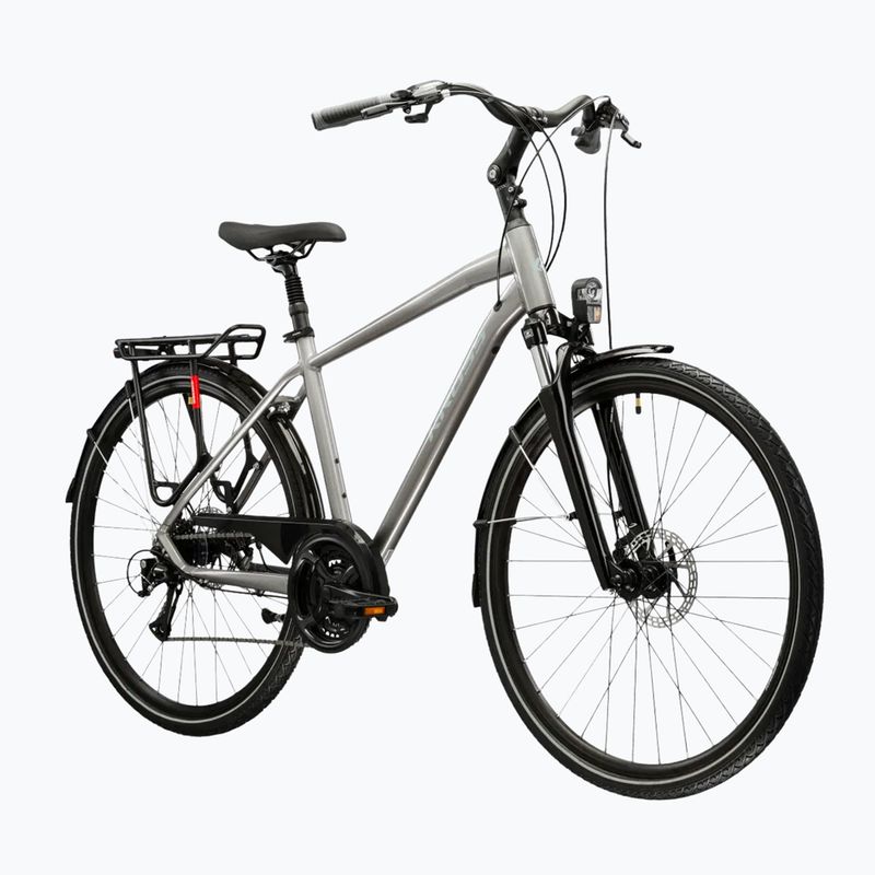 Férfi trekking kerékpár KROSS Trans 3.0 silver/blue/gloss 2