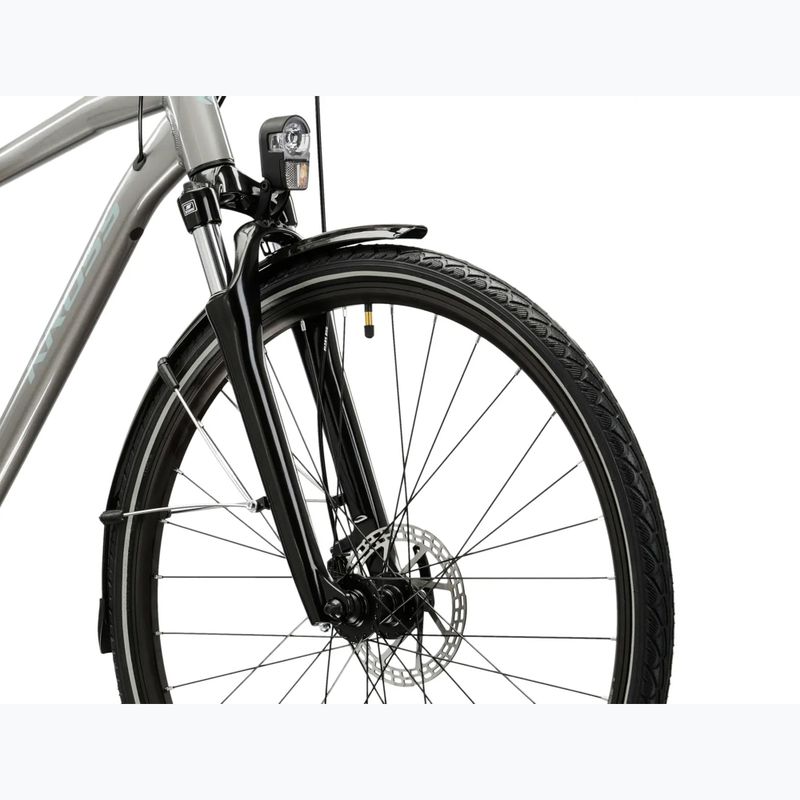 Férfi trekking kerékpár KROSS Trans 3.0 silver/blue/gloss 5