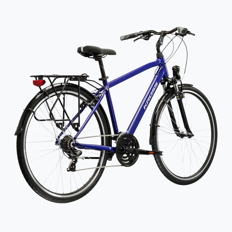 Férfi trekking kerékpár KROSS Trans 1.0 navy blue/silver/gloss 3