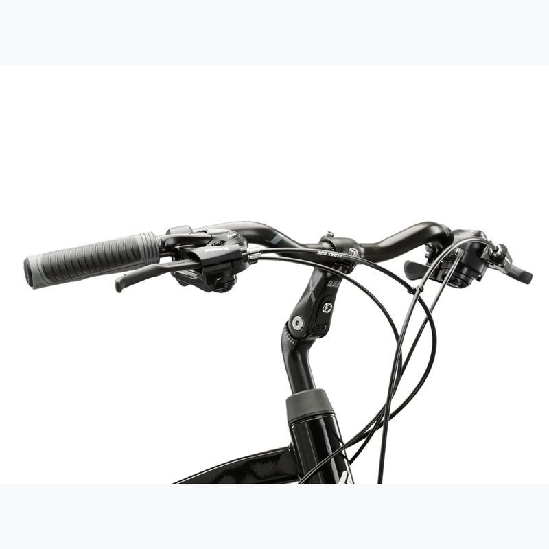 Férfi trekking kerékpár KROSS Trans 1.0 black/silver/gloss 4