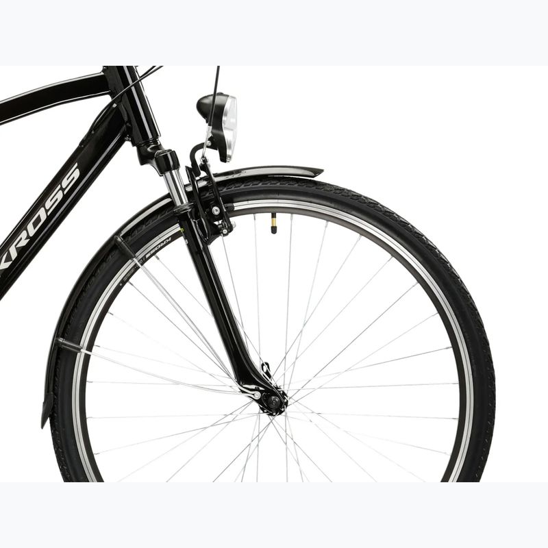Férfi trekking kerékpár KROSS Trans 1.0 black/silver/gloss 6