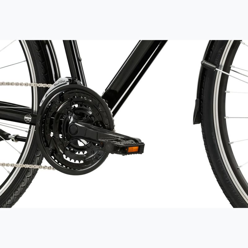 Férfi trekking kerékpár KROSS Trans 1.0 black/silver/gloss 8