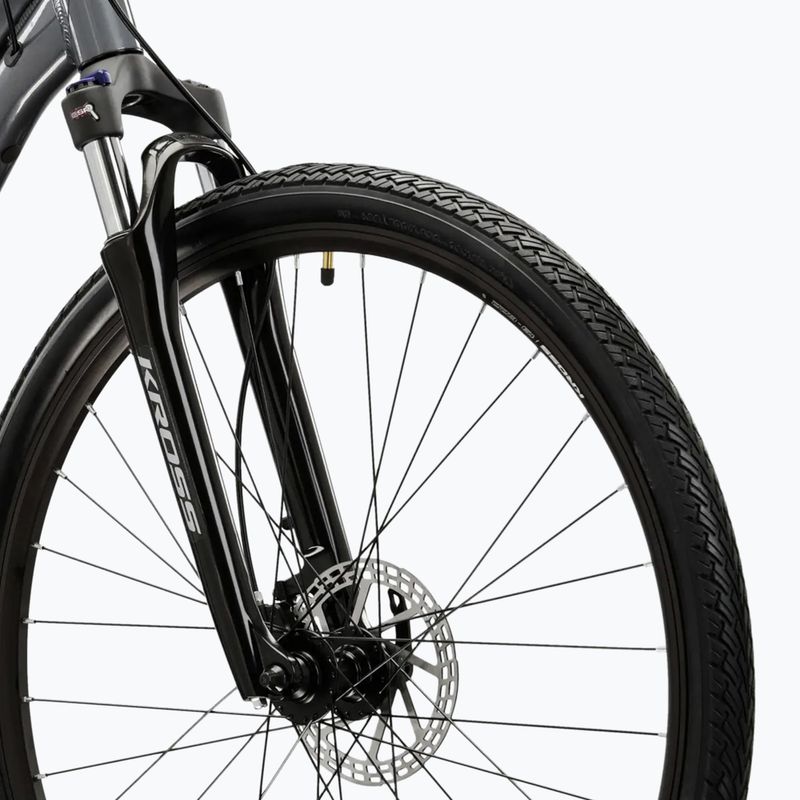 Női cross kerékpár KROSS Evado 5.0 In grey/blue/gloss 5