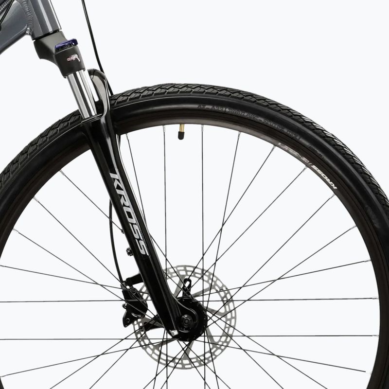 Női cross kerékpár KROSS Evado 5.0 In grey/blue/gloss 6