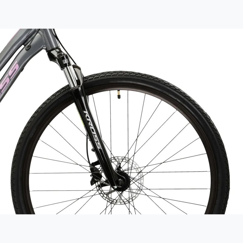 Női cross kerékpár KROSS Evado 4.0 In grey/pink/gloss 6