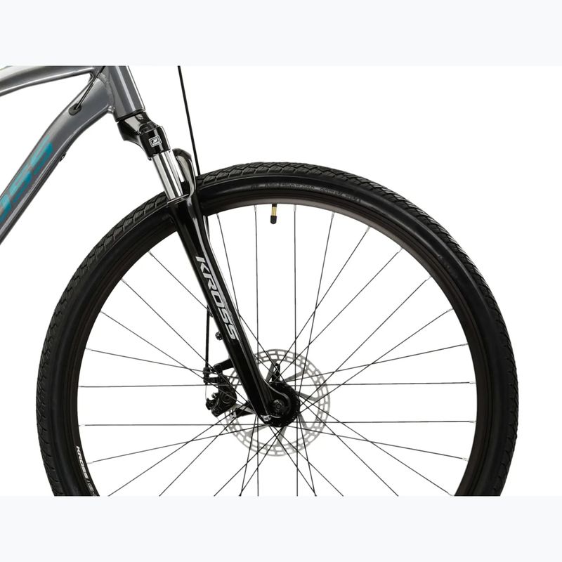 Cross kerékpár KROSS Evado 3.0 grey/teal/gloss 6