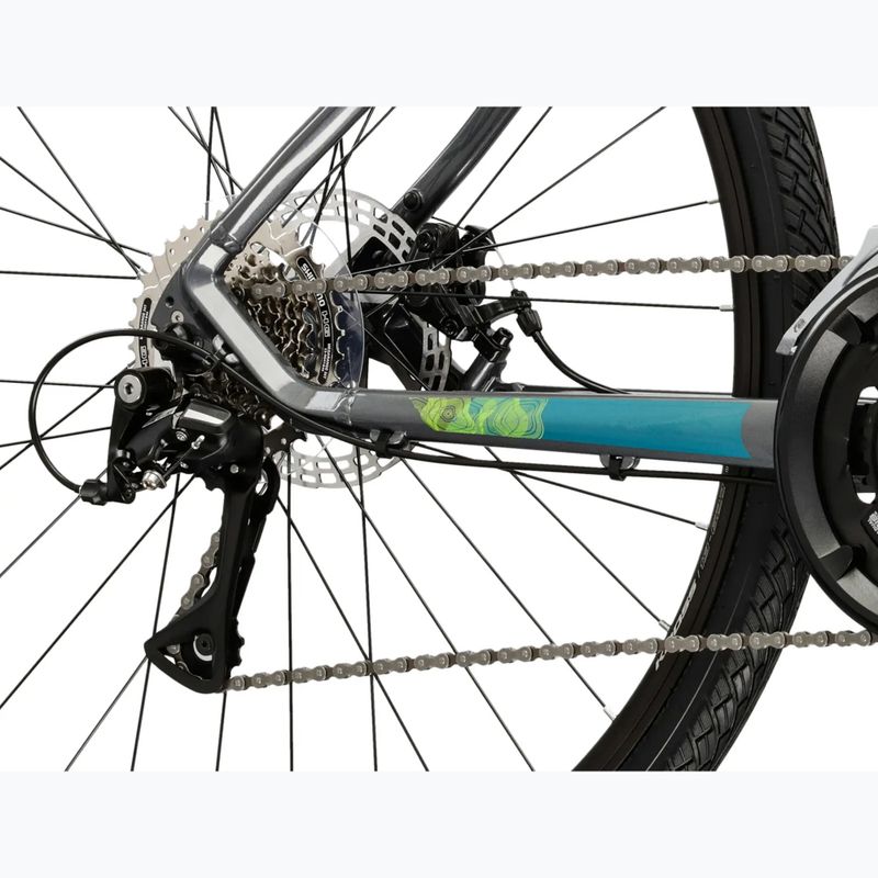 Cross kerékpár KROSS Evado 3.0 grey/teal/gloss 8