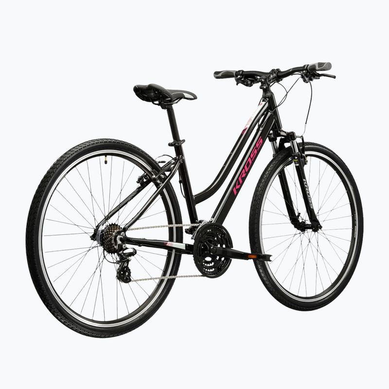 Női cross kerékpár KROSS Evado 2.0 In black/pink/gloss 3