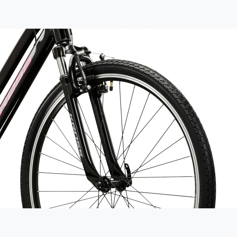 Női cross kerékpár KROSS Evado 2.0 In black/pink/gloss 5
