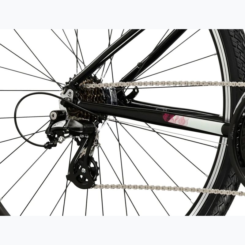 Női cross kerékpár KROSS Evado 2.0 In black/pink/gloss 7