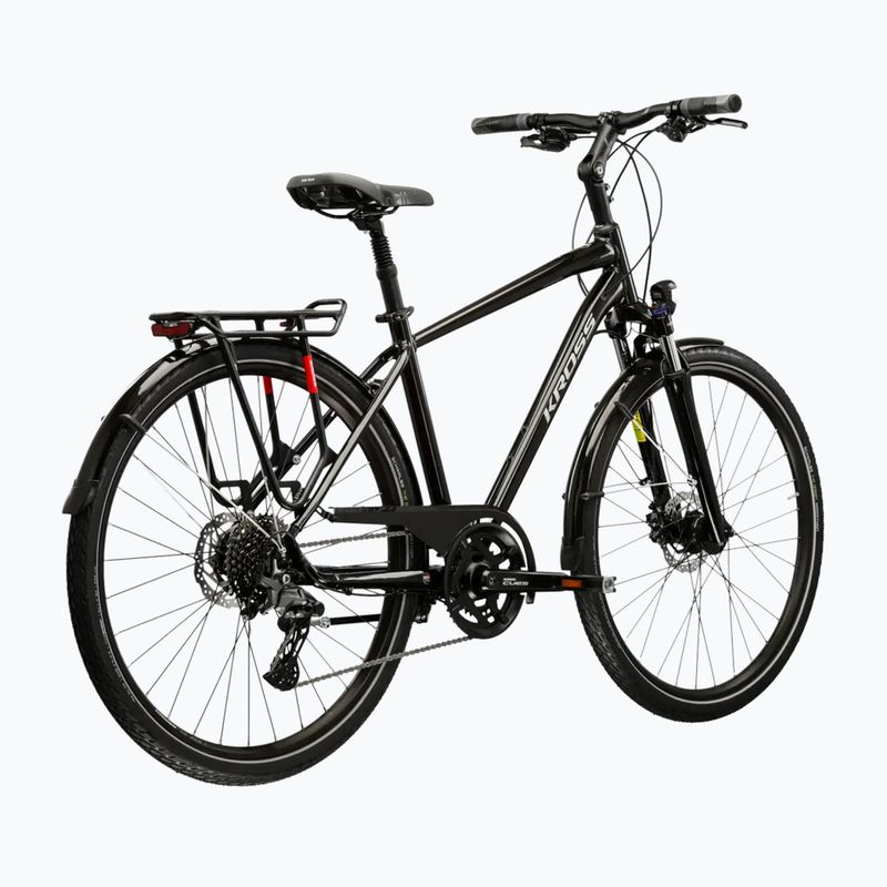 Férfi trekking kerékpár KROSS Trans 7.0 black/silver/gloss 3