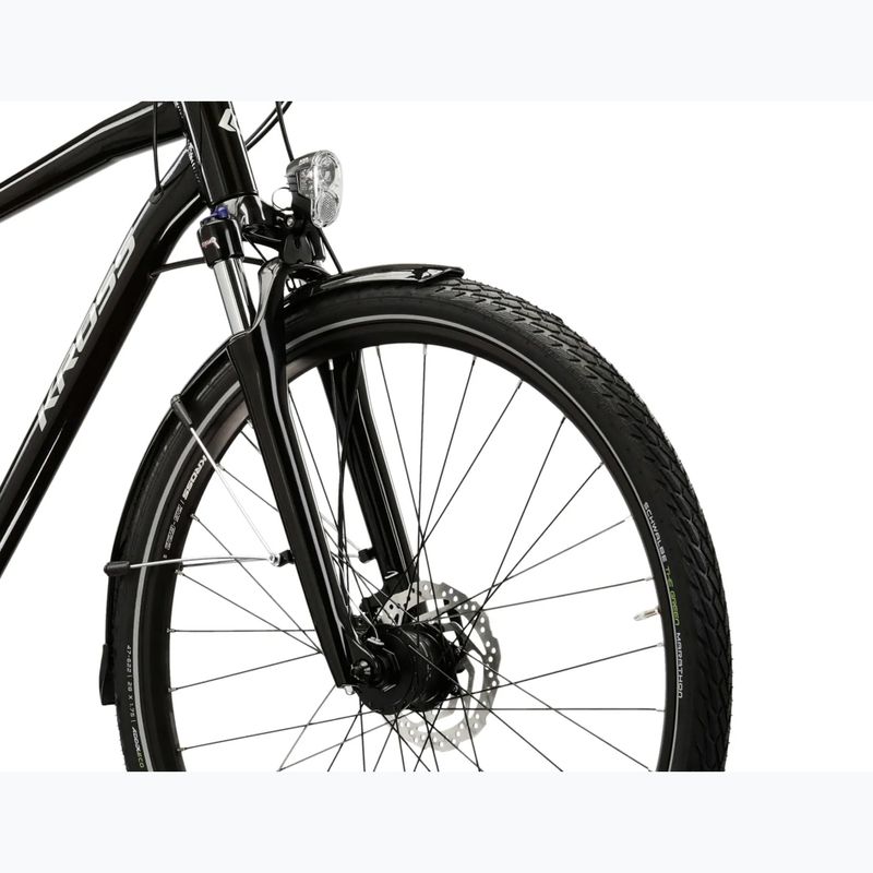 Férfi trekking kerékpár KROSS Trans 7.0 black/silver/gloss 5