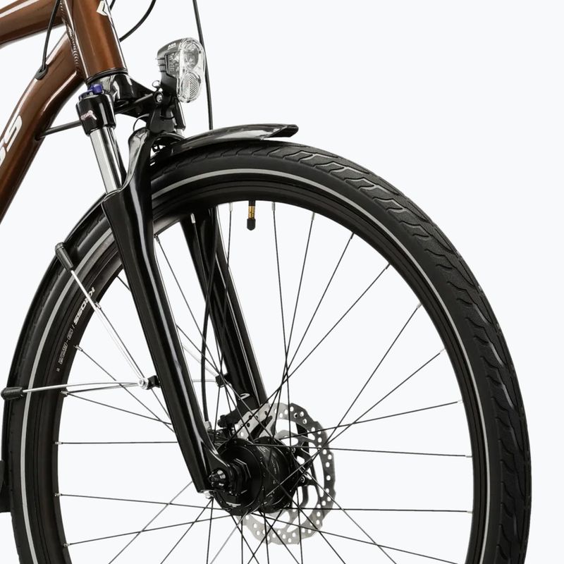 Férfi trekking kerékpár KROSS Trans 5.0 brown/silver/gloss 5