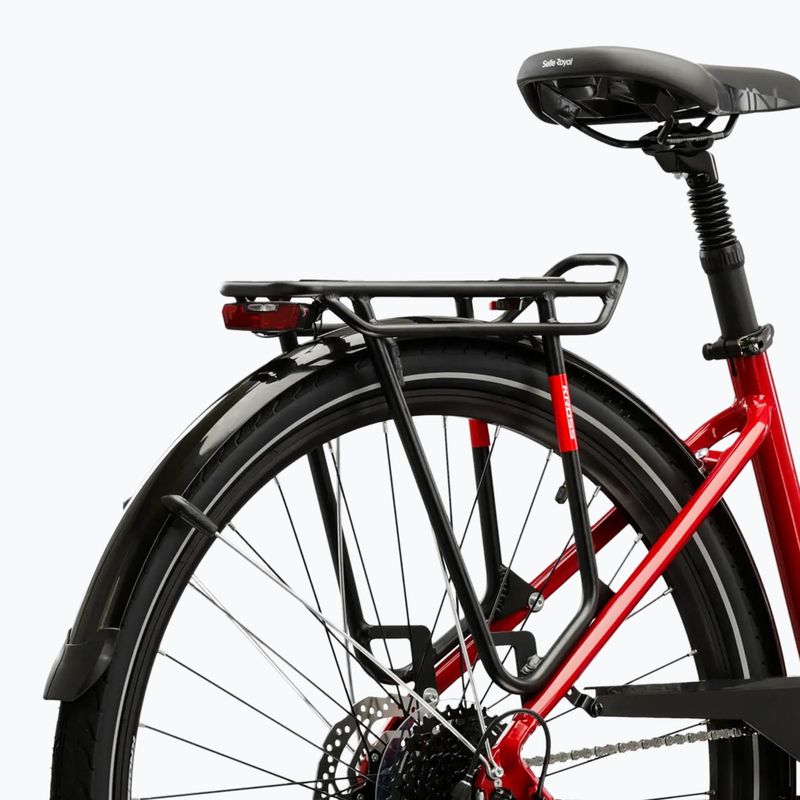 Női trekking kerékpár KROSS Trans 5.0 In red/silver/gloss 11
