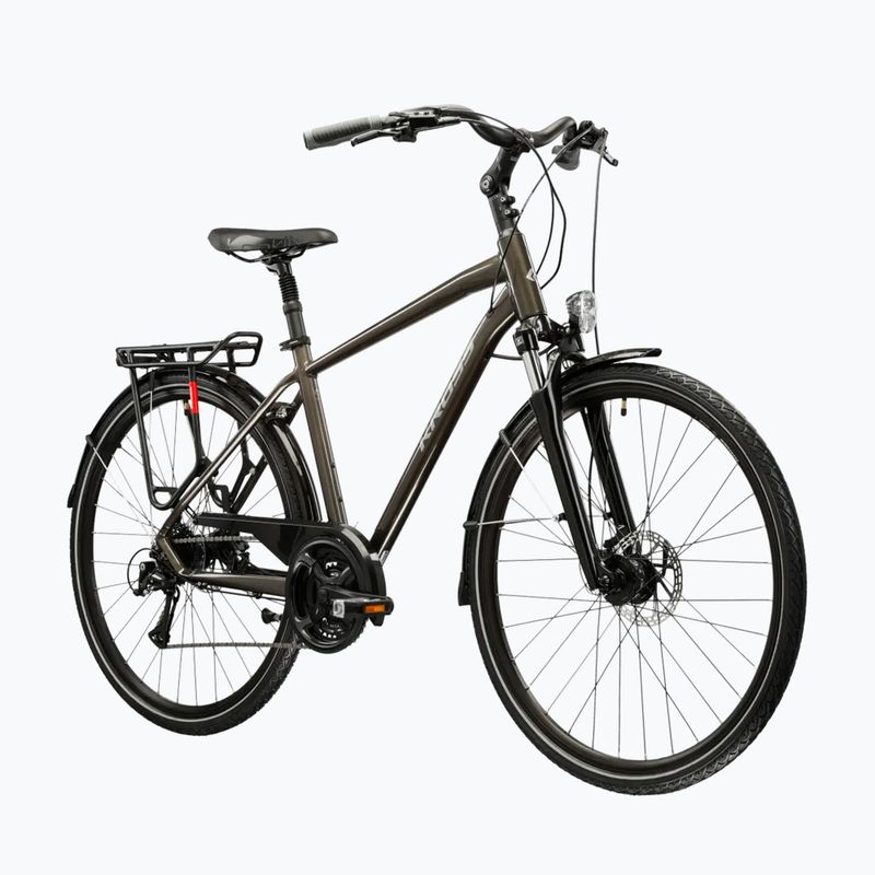 Férfi trekking kerékpár KROSS Trans 4.0 brown/silver/gloss 2