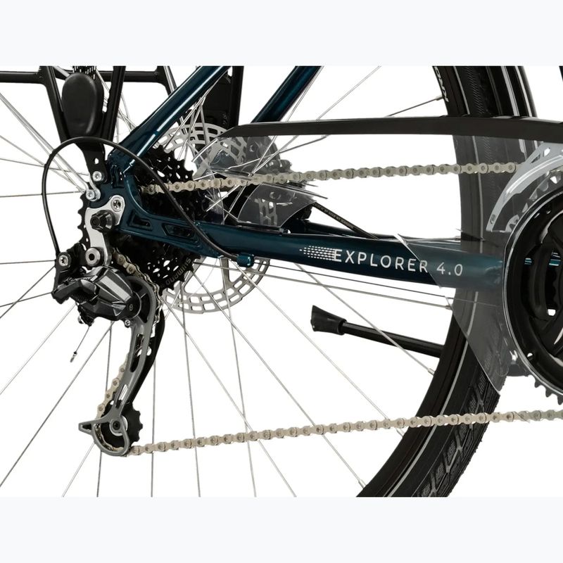 Trekking kerékpár KROSS Explorer 4.0 turquoise/silver/gloss 8