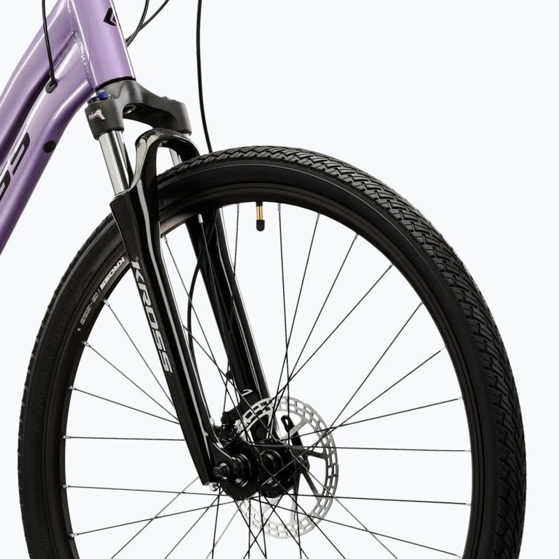 Női cross kerékpár KROSS Evado 5.0 In purple/black/gloss 5
