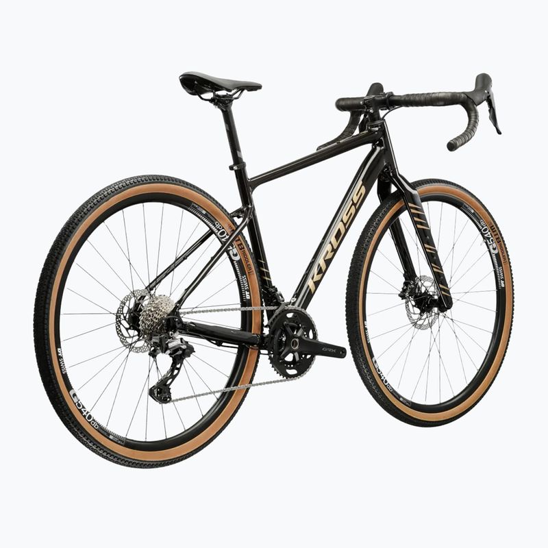 Gravel kerékpár KROSS Esker 6.0 black/gold/gloss 3