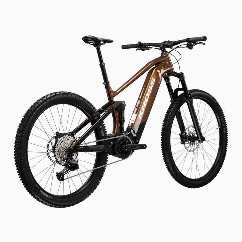 Férfi elektromos kerékpár KROSS Grist Boost 3.0 el. 630 Wh  brown/black/gloss 3
