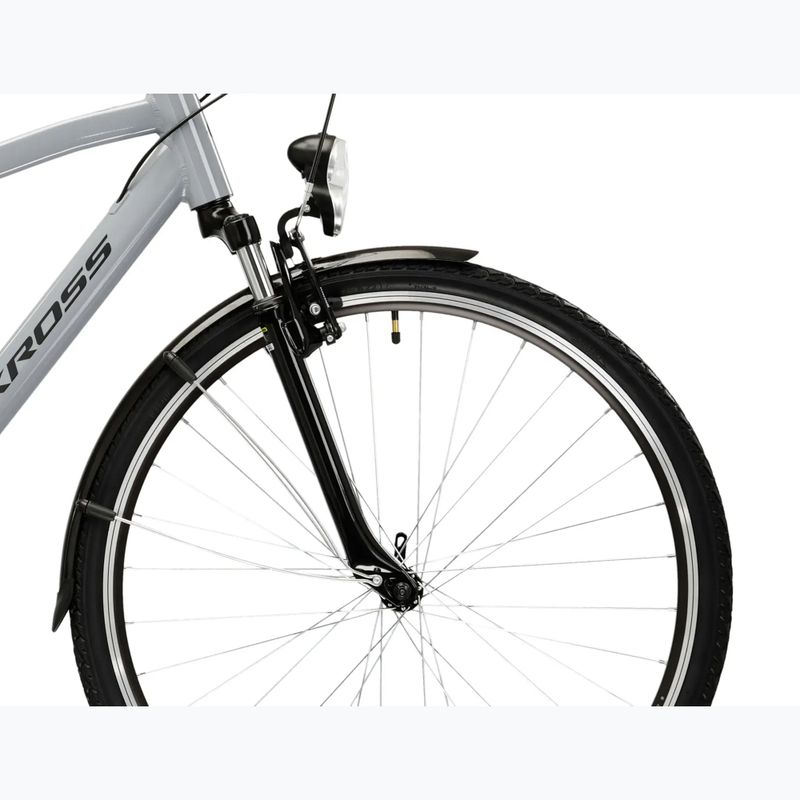 Férfi trekking kerékpár KROSS Trans 1.0 grey/black/gloss 6