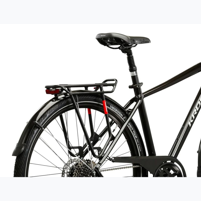 Férfi trekking kerékpár KROSS Trans 7.0 black/silver/gloss 9