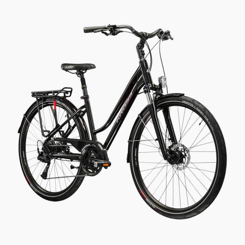Női trekking kerékpár KROSS Trans 7.0 In black/pink/gloss 2