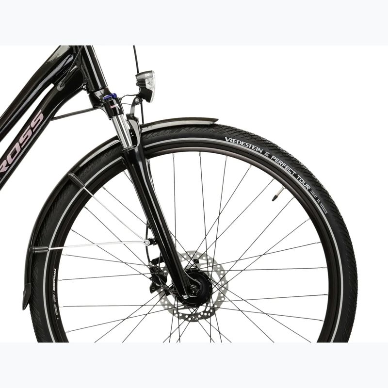 Női trekking kerékpár KROSS Trans 7.0 In black/pink/gloss 6