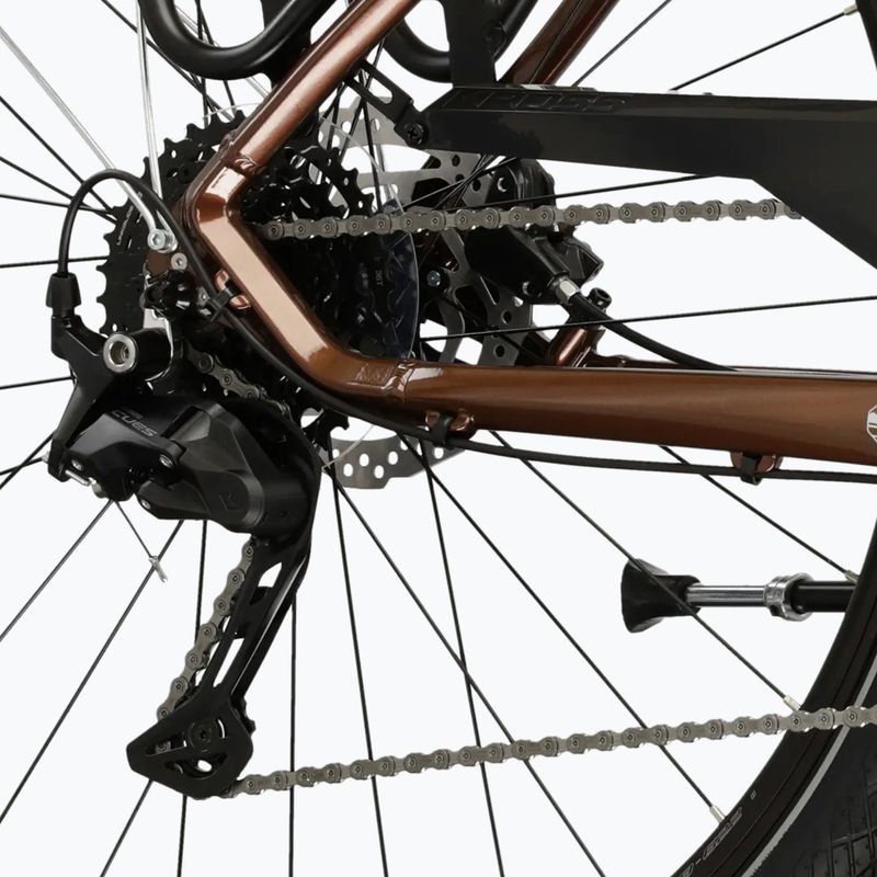 Trekking kerékpár KROSS Trans 5.0 brown/silver/gloss 8