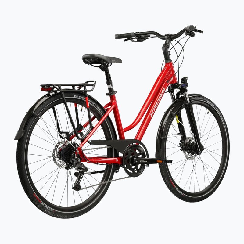 Női trekking kerékpár KROSS Trans 5.0 In red/silver/gloss 3