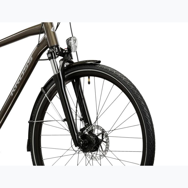 Trekking kerékpár KROSS Trans 4.0 brown/silver/gloss 5