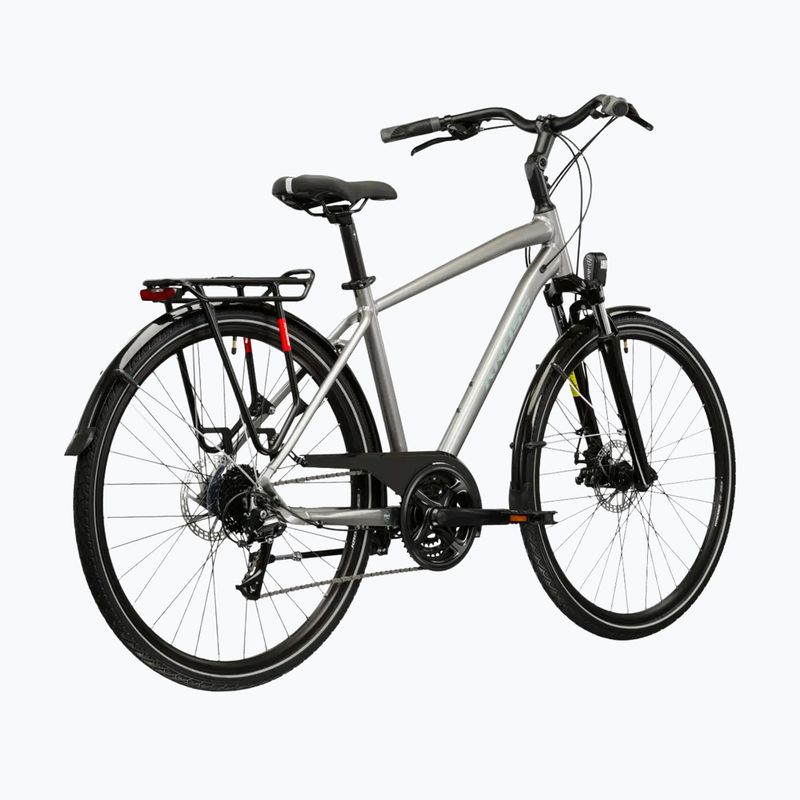 Férfi trekking kerékpár KROSS Trans 3.0 silver/blue/gloss 3