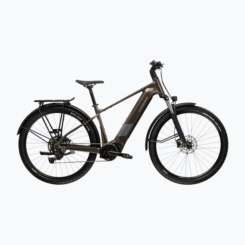 Elektromos kerékpár KROSS Influx Suv Hybrid 1.0 820Wh brown/silver/gloss