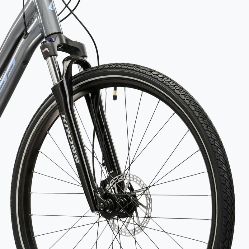 Női cross kerékpár KROSS Evado 5.0 In grey/blue/gloss 5