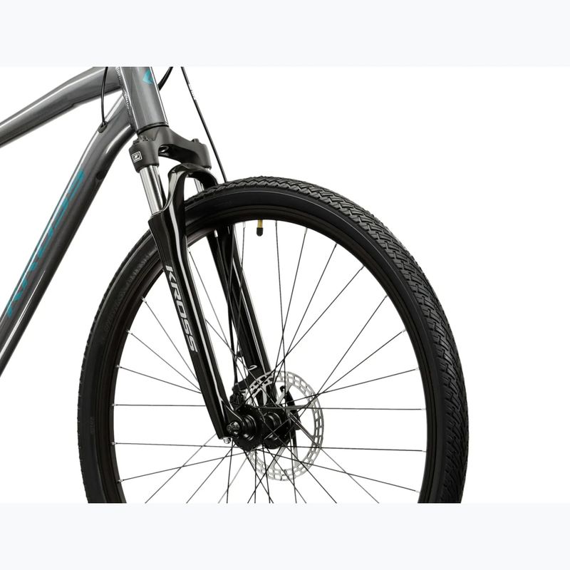 Cross kerékpár KROSS Evado 3.0 grey/teal/gloss 5