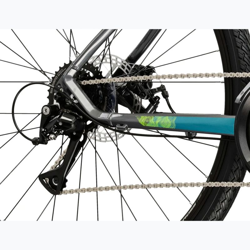 Cross kerékpár KROSS Evado 3.0 grey/teal/gloss 7