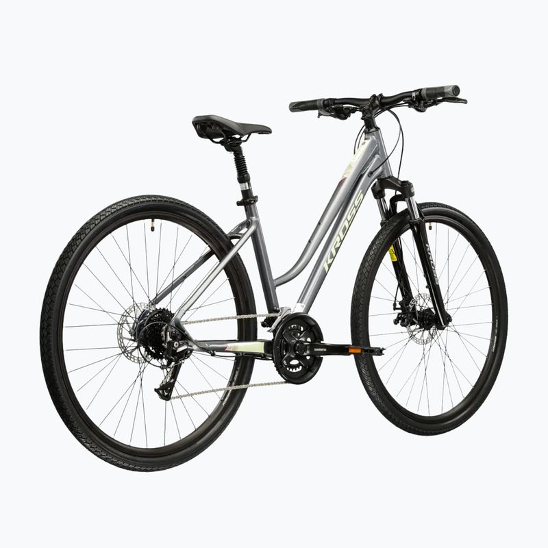 Női cross kerékpár KROSS Evado 3.0 In grey/green/gloss 3