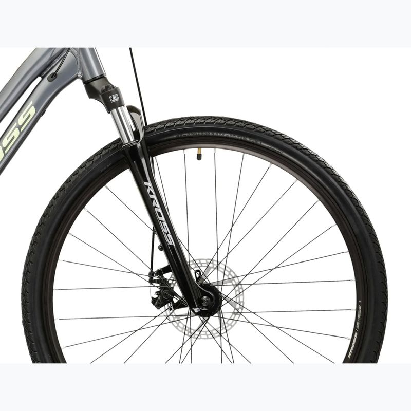 Női cross kerékpár KROSS Evado 3.0 In grey/green/gloss 6