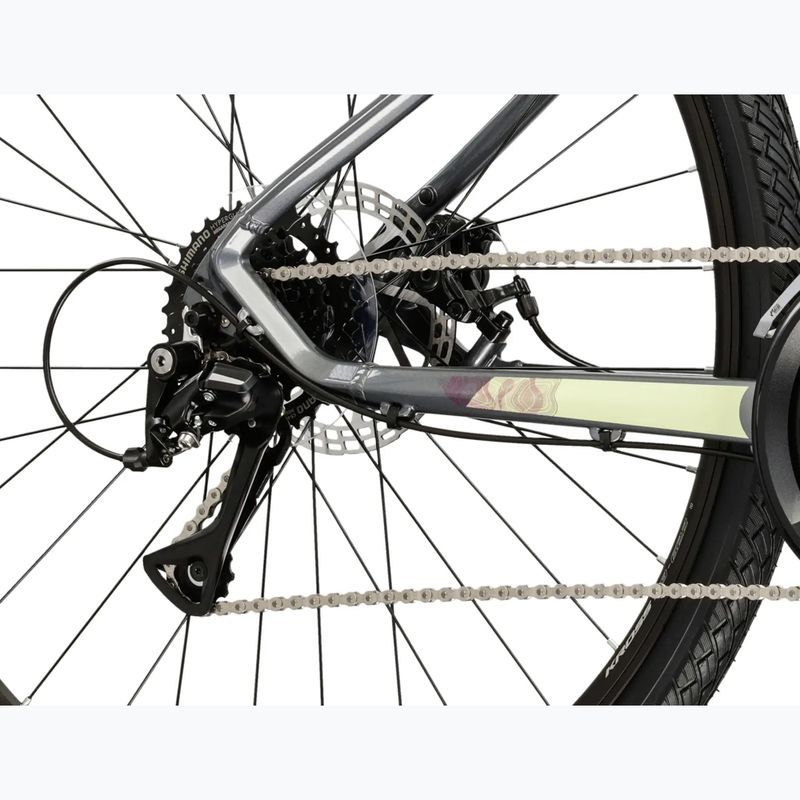 Női cross kerékpár KROSS Evado 3.0 In grey/green/gloss 8