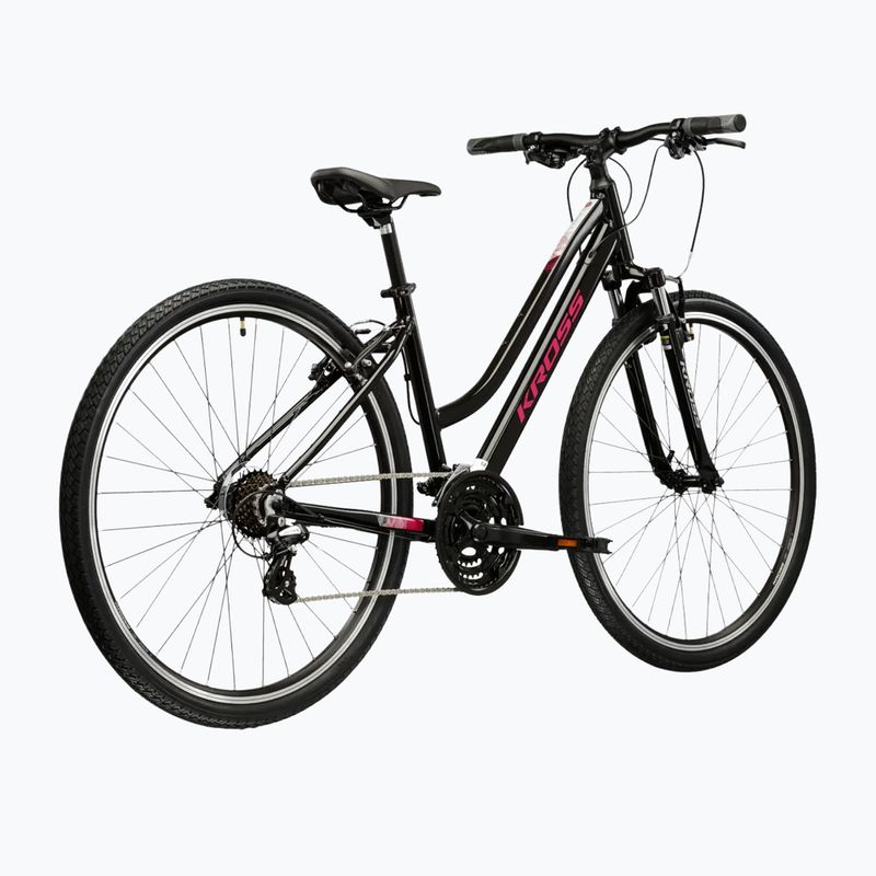 Női cross kerékpár KROSS Evado 2.0 In black/pink 3