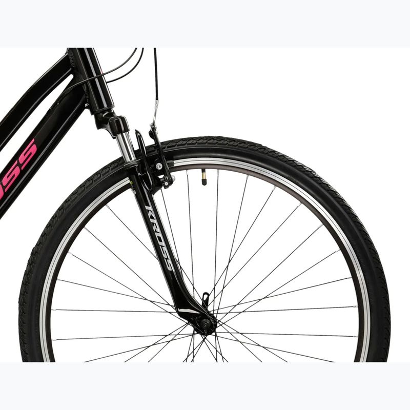 Női cross kerékpár KROSS Evado 2.0 In black/pink 6