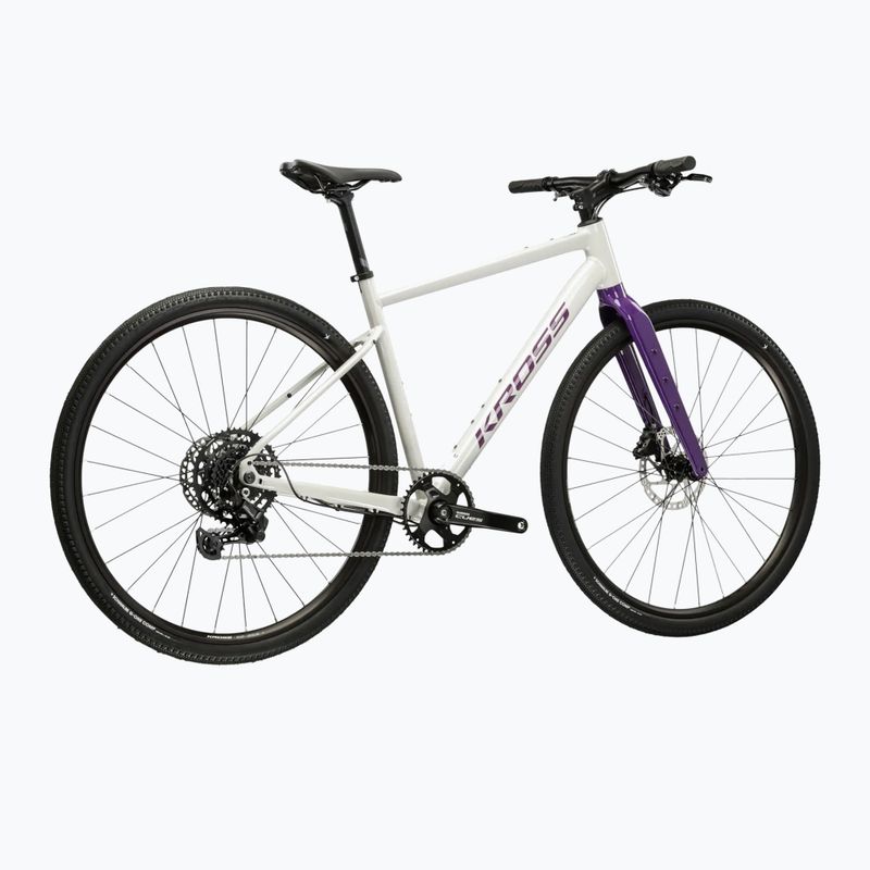 Gravel kerékpár KROSS Esker 1.0 FL grey/purple/gloss 3