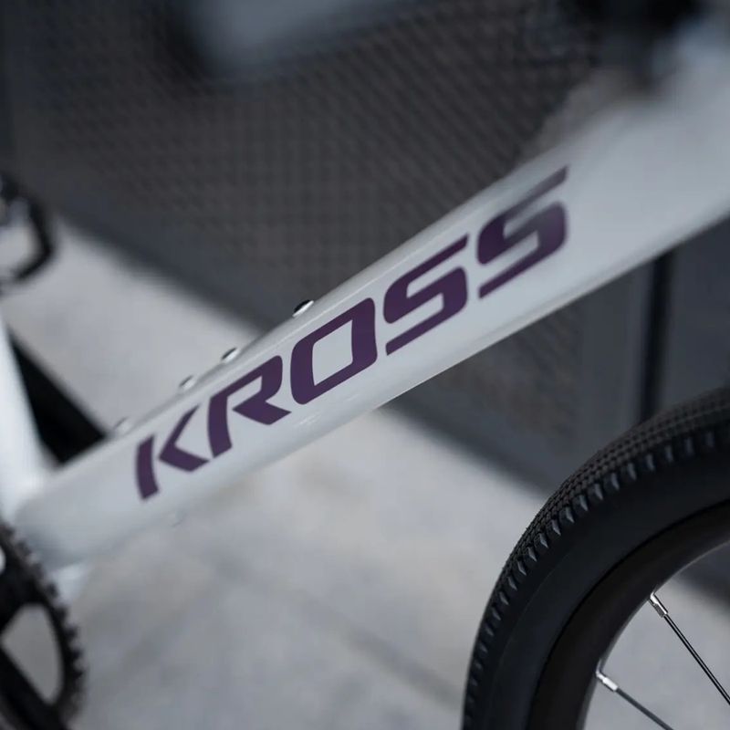 Gravel kerékpár KROSS Esker 1.0 FL grey/purple/gloss 14