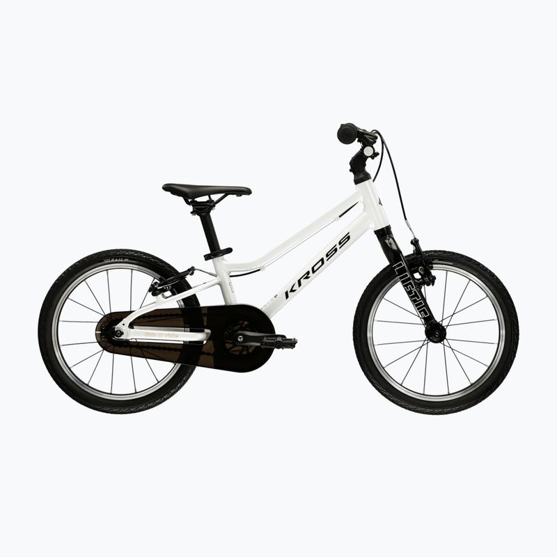 Gyermekkerékpár KROSS Liftie 16 white/black/gloss