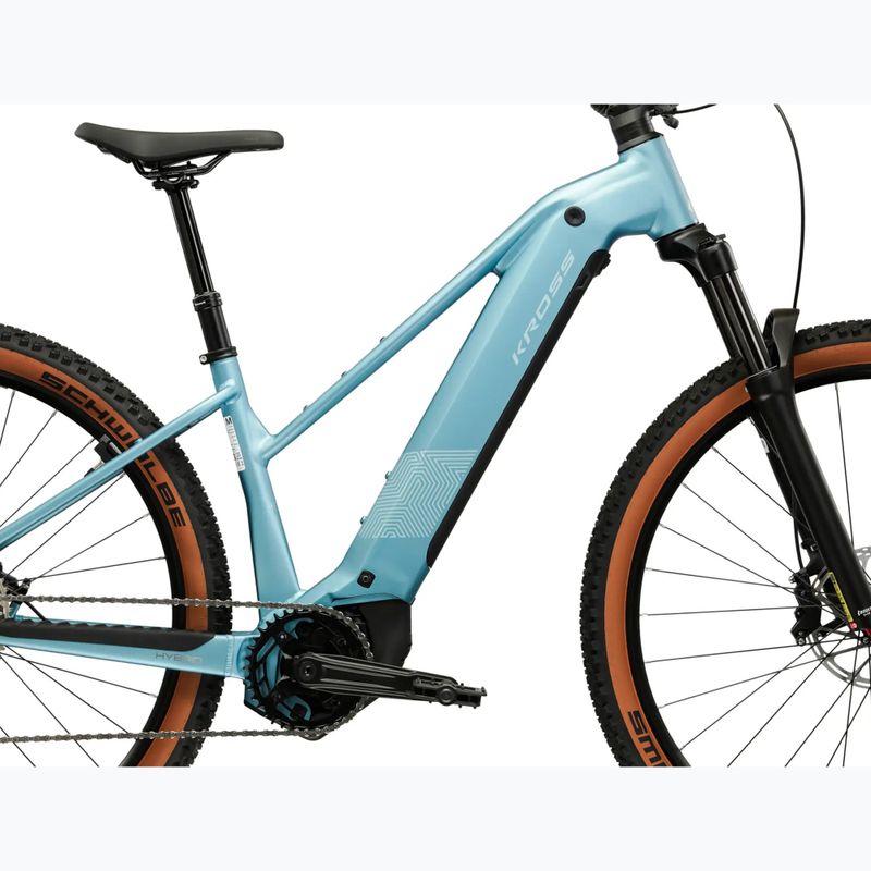 Női elektromos kerékpár KROSS Influx Hyb 4.0 W 29 cells 800 Wh blue/light blue/matte 12