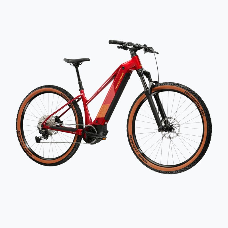Női elektromos kerékpár KROSS Influx Hyb 4.0 W 27.5 el. 800 Wh ruby/burgundy/gloss 2